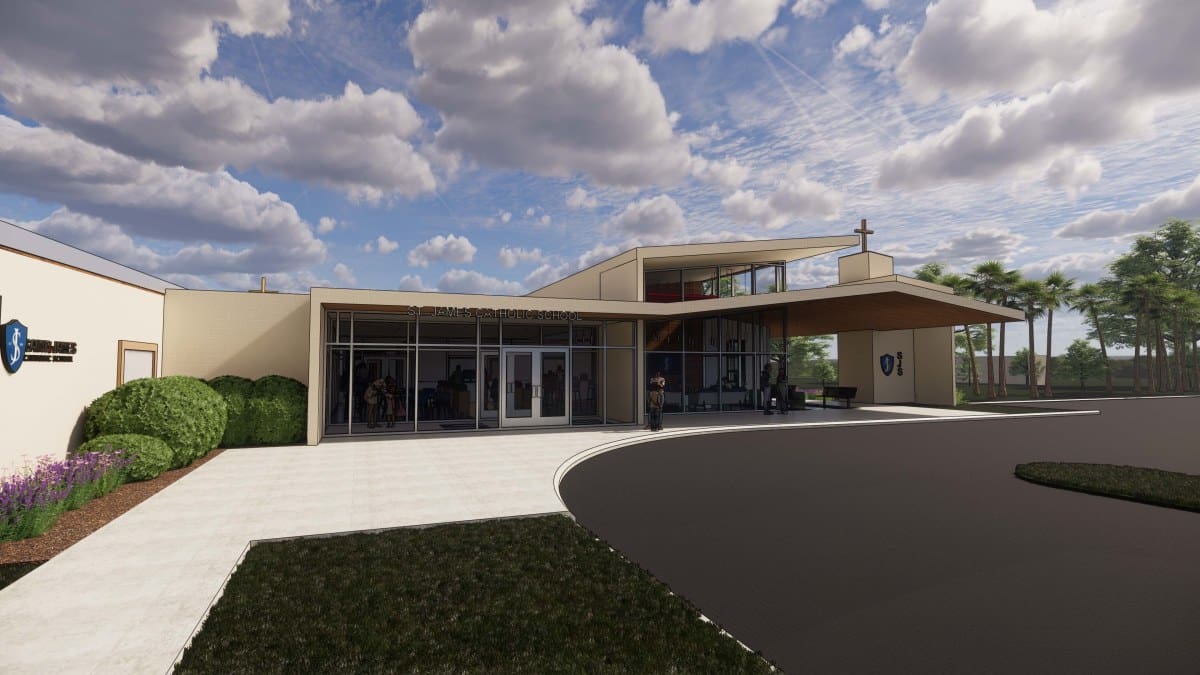 Rendering of St. James School Entrance